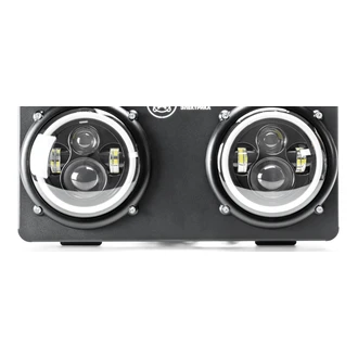 Решетка с фарами кругл. LED FG308-RD-SET (40W 12/24V, дальн.ближн.ДХО,поворот)