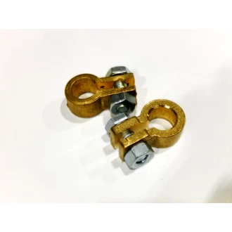 Клемма АКБ ЛАТУНЬ грузовая (болт сбоку)