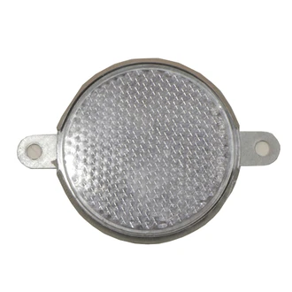 Катафот ФП-312 (белый) метал.с ушками (световозвращ.круг.)