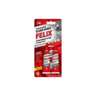 Клей эпоксидный FELIX 4 мин.стальн. 34 мл. (упак.12 шт)