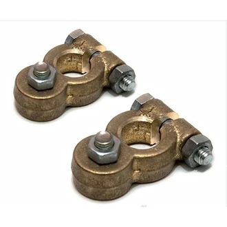 Клемма АКБ ЛАТУНЬ-5 грузовая (болт сверху)