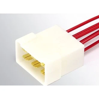 Колодка штырев.с проводом S=1.5 сер.6,3 мм 6-конт.(папа) 9011