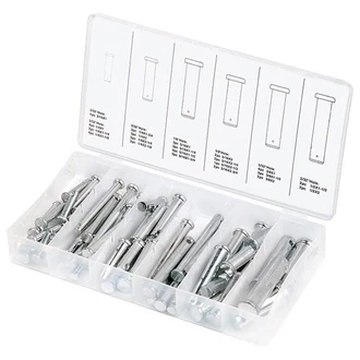 Набор штифтов 47612 с голов.и отвер.под шплинт, 60 пред